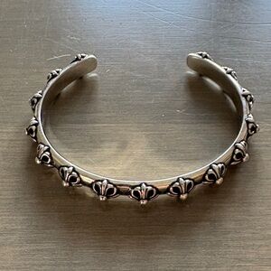 Silver Floral Cuff Bracelet